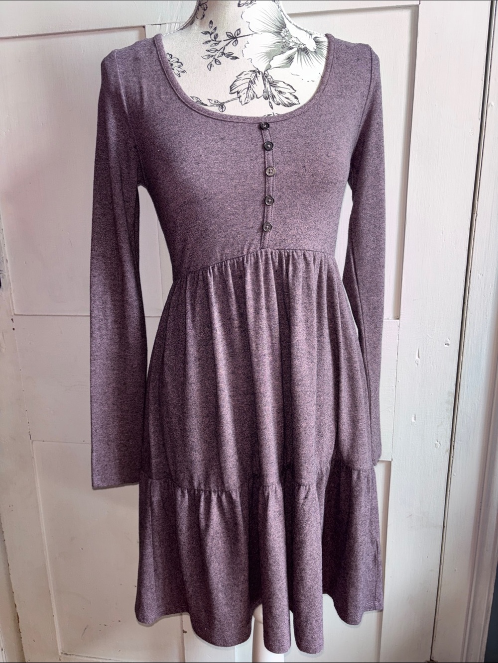 Wild Fable Long Sleeve Scoop Neck Tiered Dress Size XS
